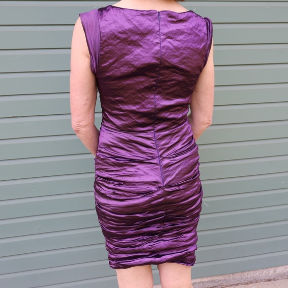 Nicole Miller purple cocktail dress, size 6 - Picture 2 of 4